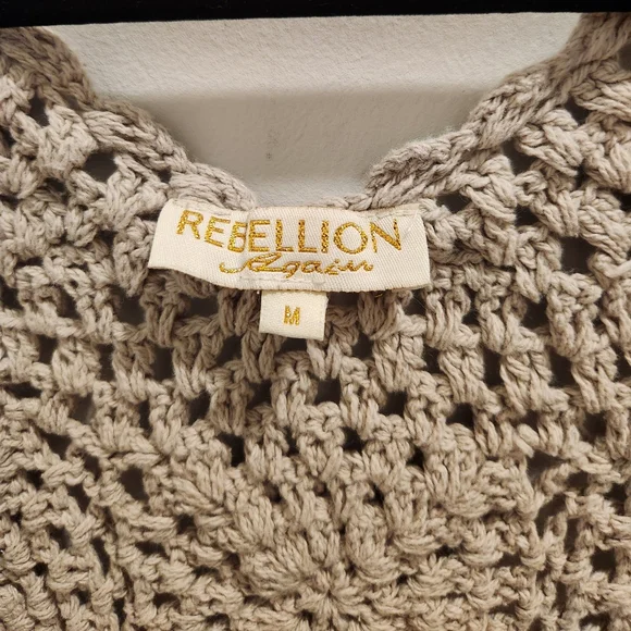 Grey Crochet Rebellion Vest - Picture 6 of 8